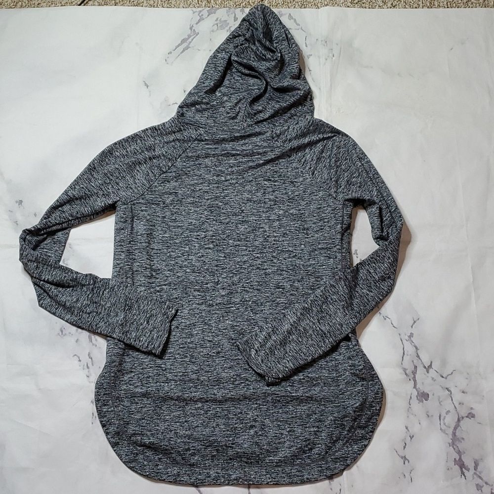 Athleta Lightweight Pullover Heathered Black/White - image 8